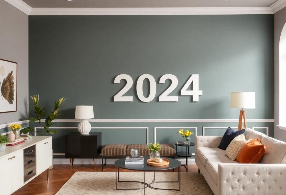 Modne kolory ścian 2024: trendy, inspiracje i stylowe akcenty do wnętrz